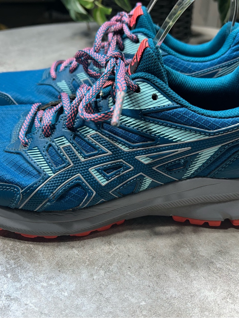 ASICS Trail Scout 2 Women's Size 10 Teal Blue Running Shoes with Coral Accents - Picture 7 of 14